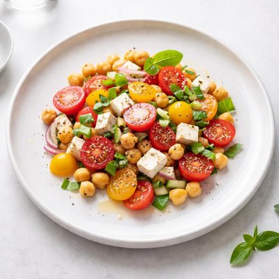 Image of Chickpea Cherry Tomato and Feta Salad