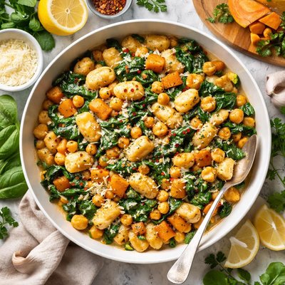 Image of Chickpea Spinach Squash Gnocchi