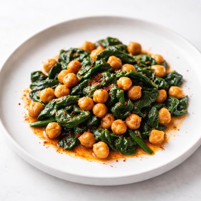 Image of Chickpeas and Spinach with Smoky Paprika