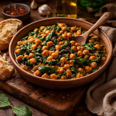 Image of Chickpeas with Spinach