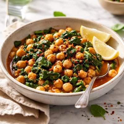 Image of Chickpeas with Spinach Garbanzos Con Espinacas