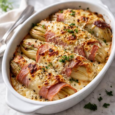 Image of Chicory Witlof with Gruyere and Ham