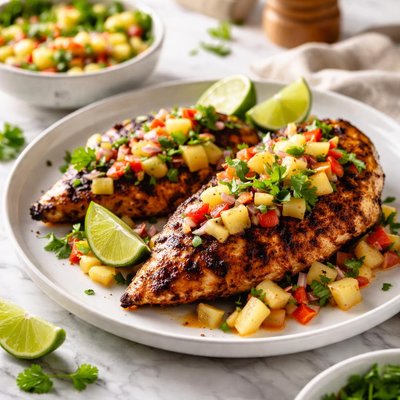 Image of Chile Chicken with Pineapple Salsa