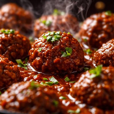 Image of Chile Colorado Meatballs