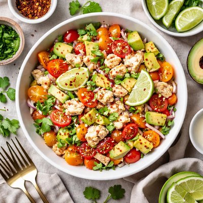 Image of Chile Lime Crab Salad with Tomato Avocado