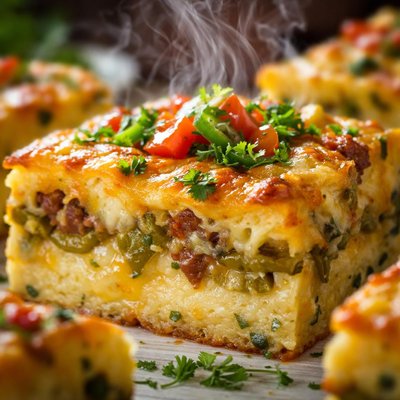Image of Chile Relleno Squares Breakfast Version