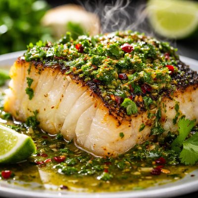Image of Chilean Sea Bass with Moho Sauce