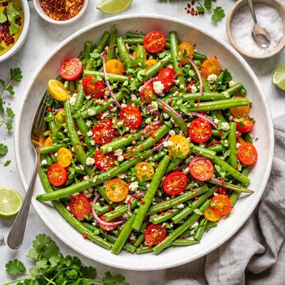 Image of Chilean Tossed Green Beans and Tomatoes