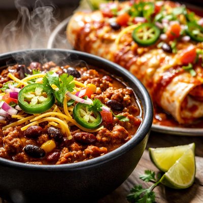 Image of Chili and Enchiladas