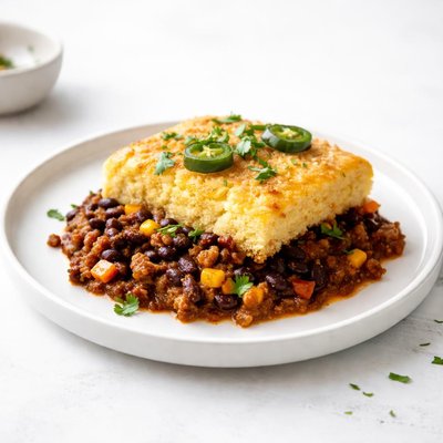Image of Chili Bean and Cornbread Casserole