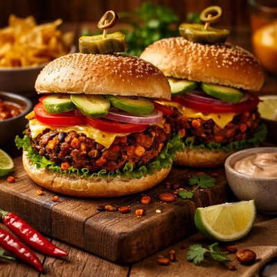 Image of Chili Bean Burgers Veggie Burgers