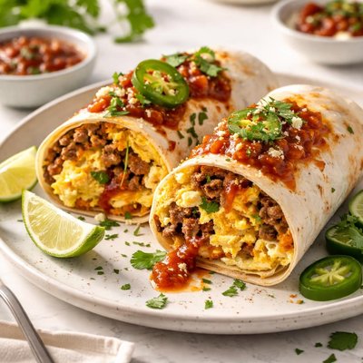 Image of Chili Cheese Omelette Burritos
