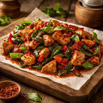 Image of Chili Chicken and Basil