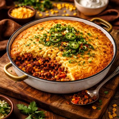 Image of Chili Cornbread Casserole