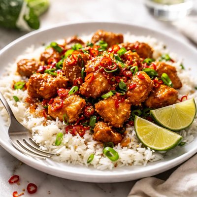 Image of Chili Garlic Chicken and Rice