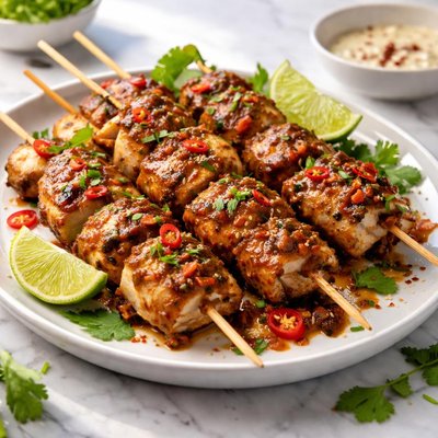 Image of Chili Grilled Catfish Skewers