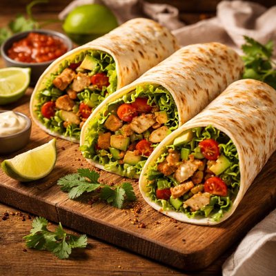 Image of Chili Lime Chicken and Avocado Wraps