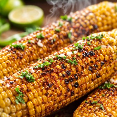Image of Chili Lime Rubbed Indian Corn on the Cob