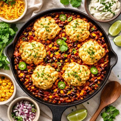 Image of Chili with Cornbread Dumplings