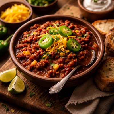 Image of Chili with Sausage and Jalapeno