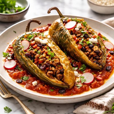 Image of Chilies Rellenos Con Picadillo