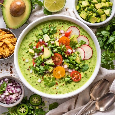 Image of Chilled Avocado Cilantro Soup