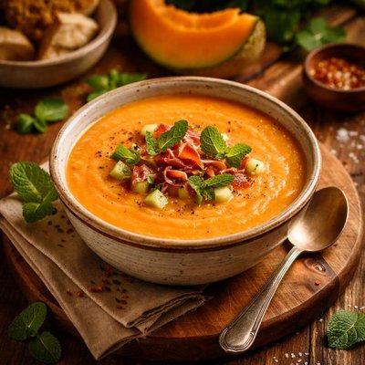 Image of Chilled Cantaloupe Soup