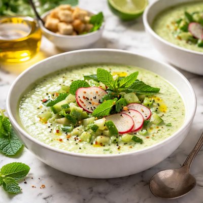 Image of Vegan Chilled Cucumber Mint Soup