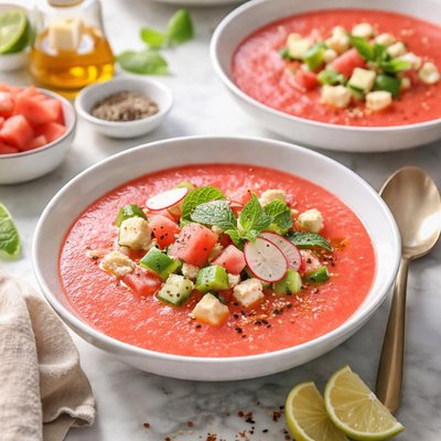 Image of Chilled Cucumber Watermelon Soup