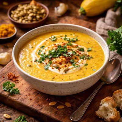 Image of Chilled Curried Yellow Squash Soup