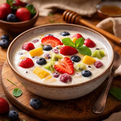Image of Chilled Fruit and Yogurt Snack Aka Fruit Soup