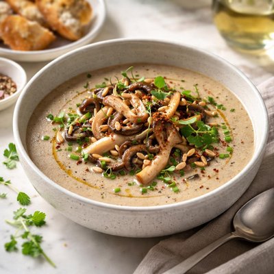Image of Chilled Marinated Mushroom Soup