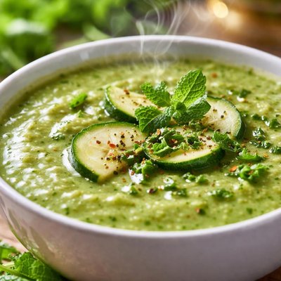 Image of Chilled Minted Zucchini Soup