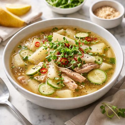 Image of Chilled Pear and Chicken Soup