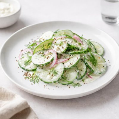 Image of Chilled Sour Cream Cucumbers