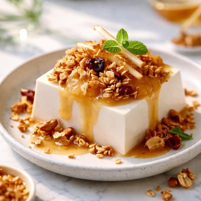 Image of Chilled Tofu with Applesauce and Granola