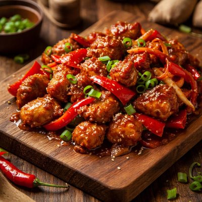 Image of Chilli Chicken with Ginger and Red Peppers