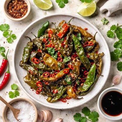 Image of Chilli Fried Peppers