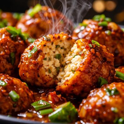 Image of Chilli Paneer Tofu Kofta Naramdil Spicy Soft Hearted Tofu