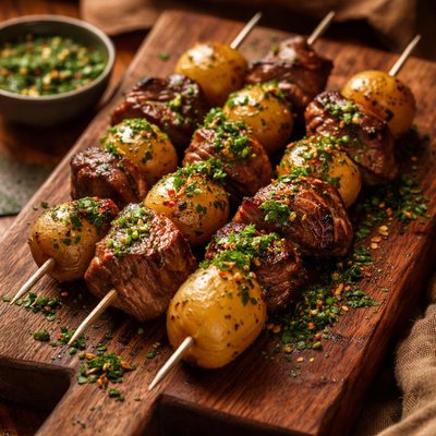 Image of Chimichurri Steak and Potato Skewers Sp5