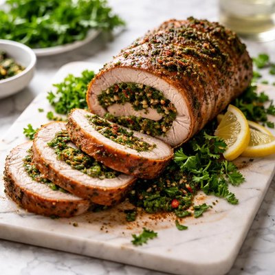 Image of Chimichurri Stuffed Pork Loin