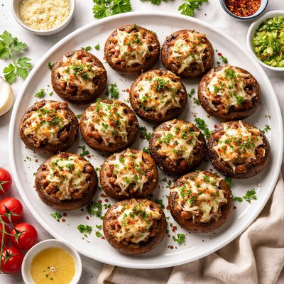 Image of Chimney Stacks Savoury Sausage Stuffed Mushrooms
