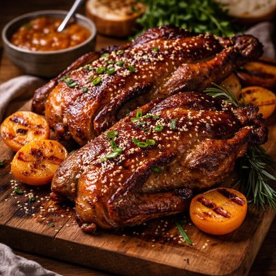 Image of Chinese Apricot Duck on the Grill Bbq