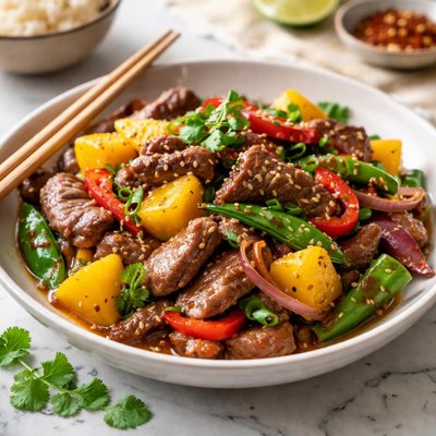 Image of Chinese Beef and Mango Stir Fry