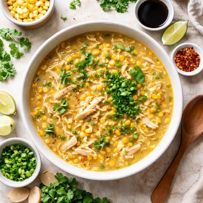 Image of Chinese Chicken and Corn Soup Egg Drop