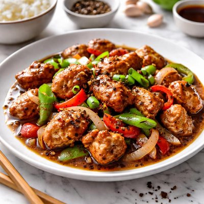 Image of Chinese Chicken with Black Pepper Sauce