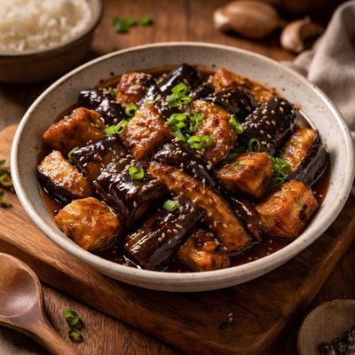 Image of Chinese Eggplant and Tofu in Black Bean Sauce