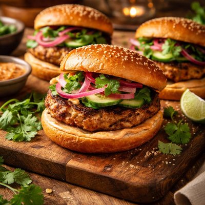 Image of Chinese Five Spice Turkey Burgers