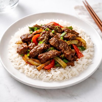 Image of Chinese Fried Beef and Rice