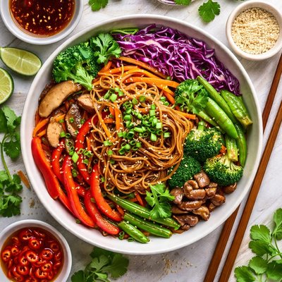 Image of Chinese Noodle Vegetable Bowl